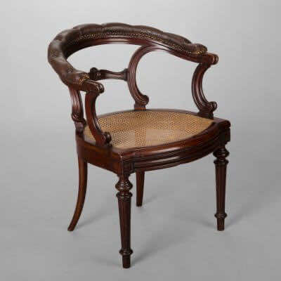 XIXth C. Mahogany Desk Armchair