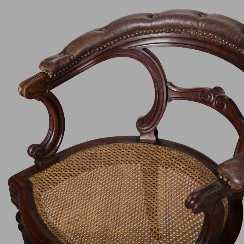 XIXth C. Mahogany Desk Armchair - Image 8