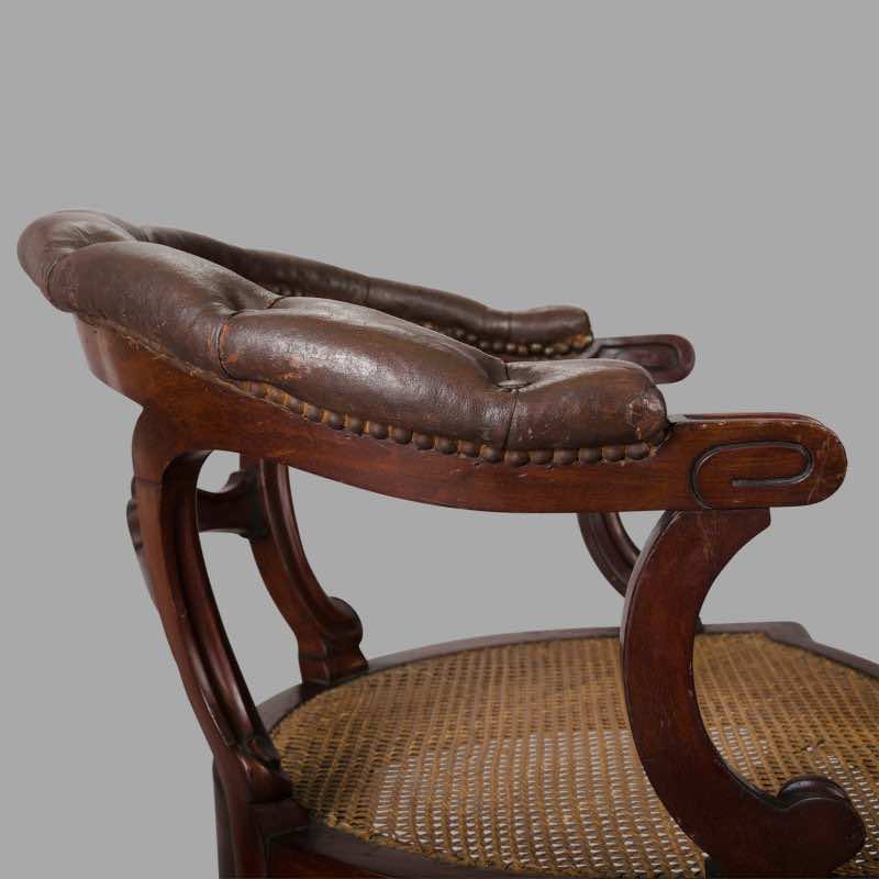 XIXth C. Mahogany Desk Armchair - Image 7