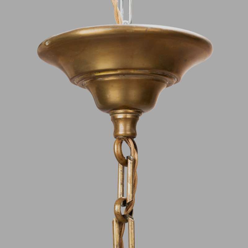 Holophane Brass Pendant, circa 1920 – Image 8