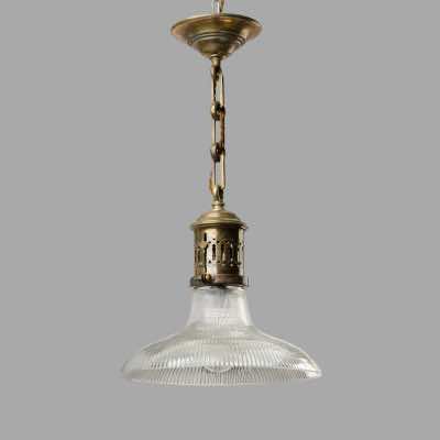 suspension Holophane en laiton, circa 1920