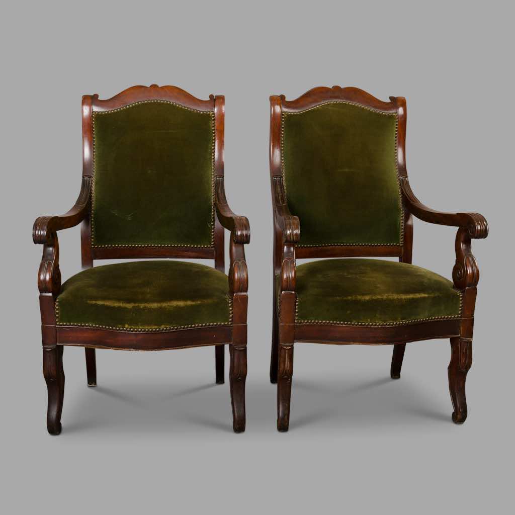 Pair of Louis-Philippe Armchairs, Circa 1830