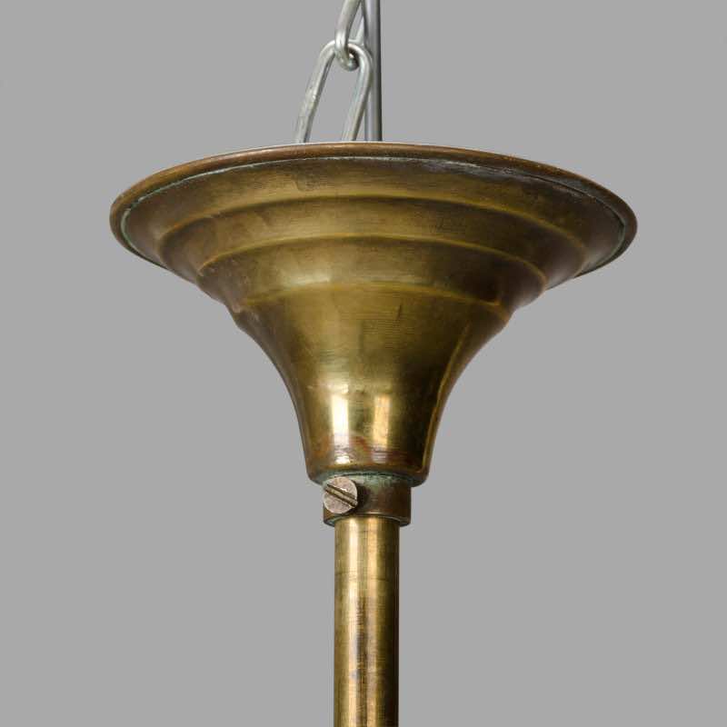 Small Late XIXth Century Brass Gas Suspension - Image 7