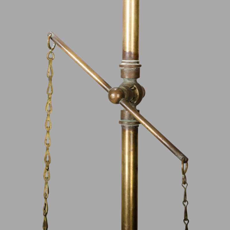 Small Late XIXth Century Brass Gas Suspension - Image 6