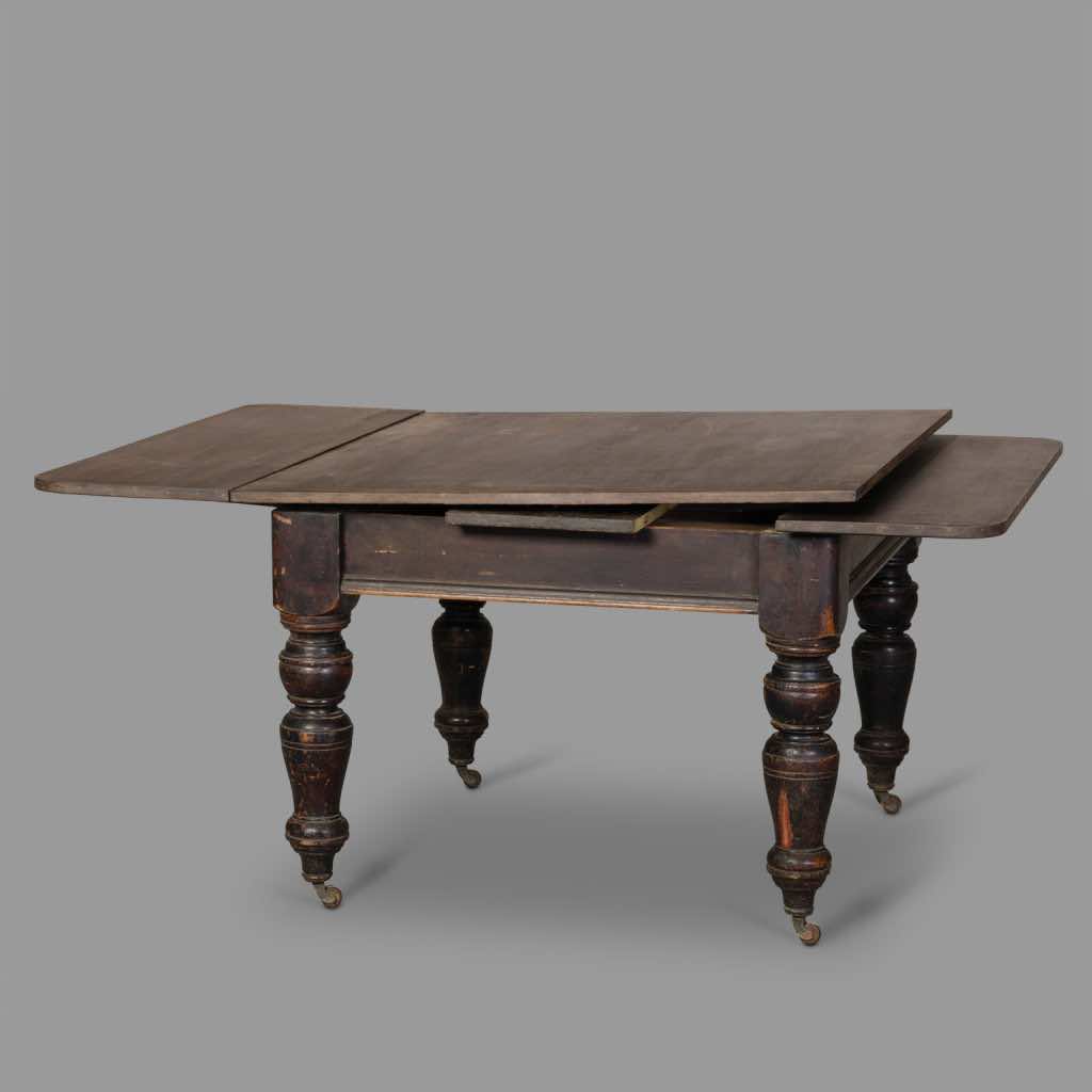 Large Ebonised Wood Table