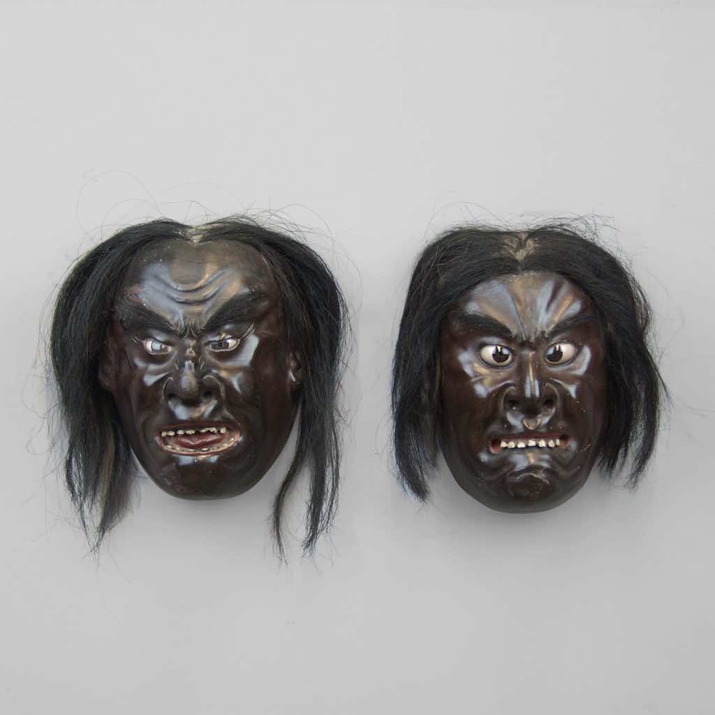 Two Japanese Masks, c. 1930