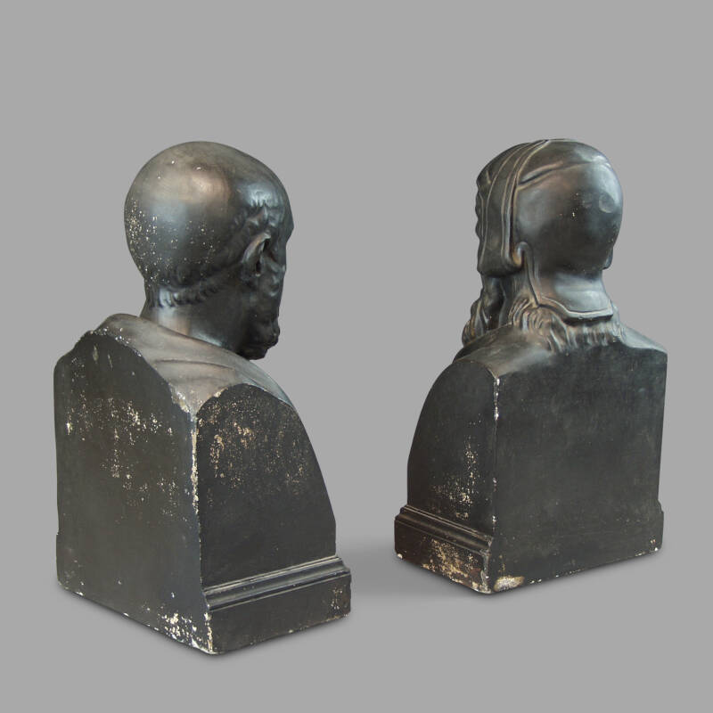 Hippocrate and Galien's plaster busts - Image 3