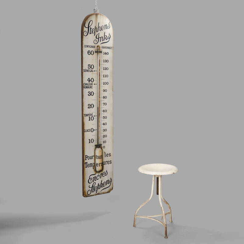 Large Advertising "Stephens'Inks" Thermometer, C. 1920