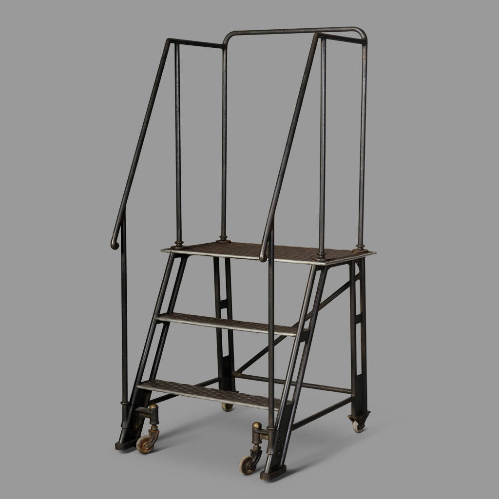 Metal Library Staircase, Early 20th c.
