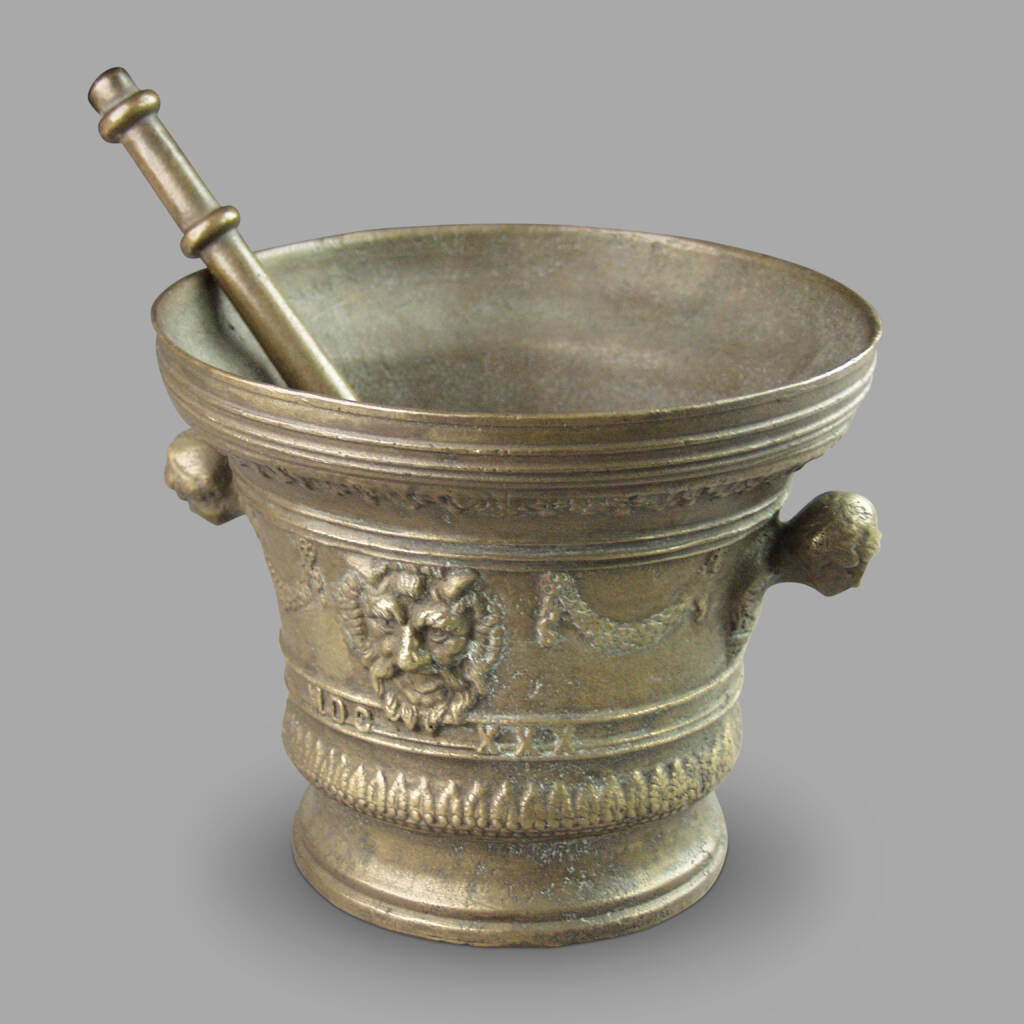 Bronze Renaissance Style Apothecary Mortar