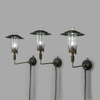 XIXth C. Gas Wall Lights