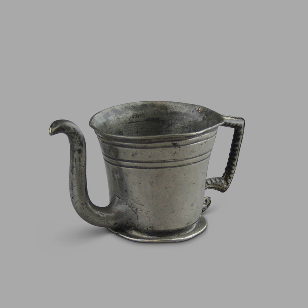 Early XIXth C. Pewter Feeding Jug