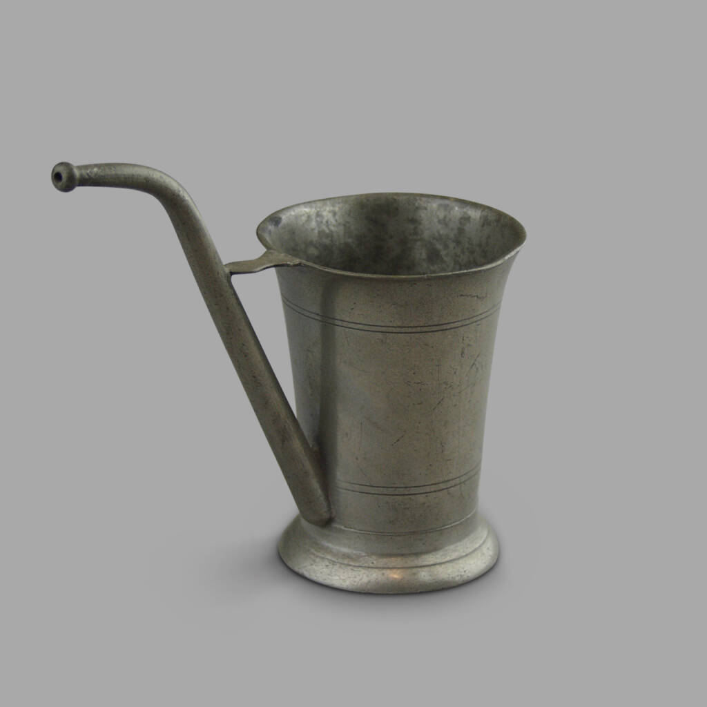 Early XIXth C. Pewter Feeding Jug