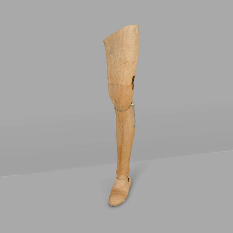 Draft Wooden Left Leg Prosthesis, c. 1930 - Image 2