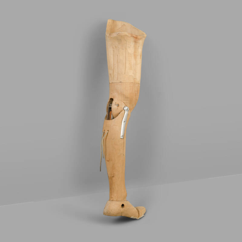 Draft Wooden Left Leg Prosthesis, c. 1930 - Image 3