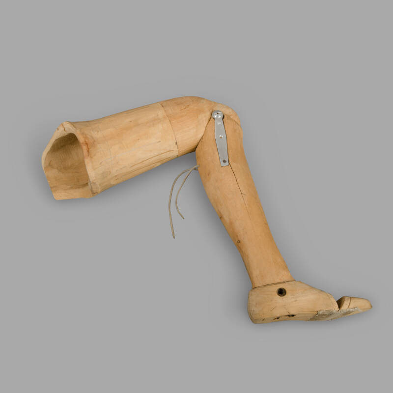 Draft Wooden Left Leg Prosthesis, c. 1930 - Image 5