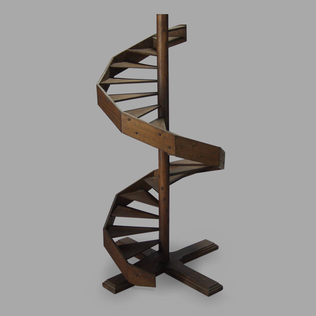Architectural Wooden Staircase Model, Late XIXth C.