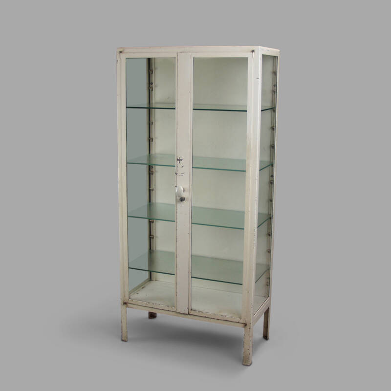 Painted Steel Medical Cabinet, C. 1930