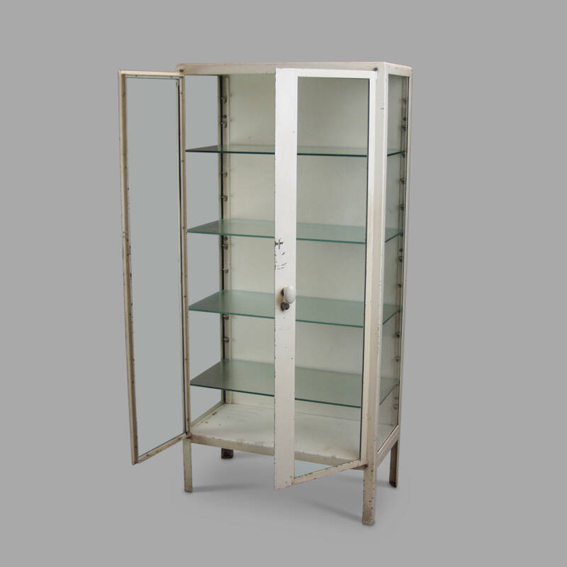 Painted Steel Medical Cabinet, C. 1930 - Image 2