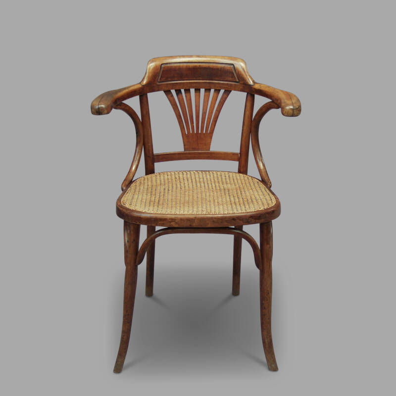 Thonet Caned Seat Office Chair, C.1920-1930 - Image 4