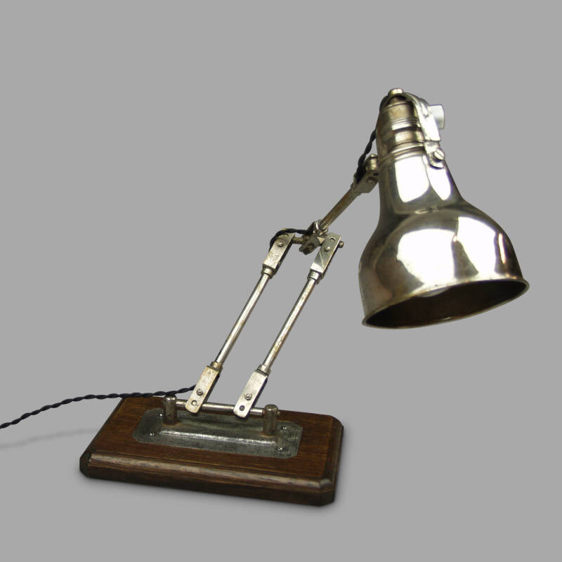 Articulated Lamp in Nickel-Plated Brass and Chrome, C.1930 - Image 4