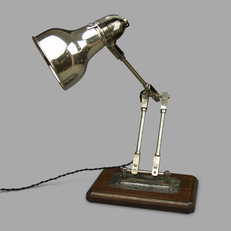 Articulated Lamp in Nickel-Plated Brass and Chrome, C.1930 - Image 3