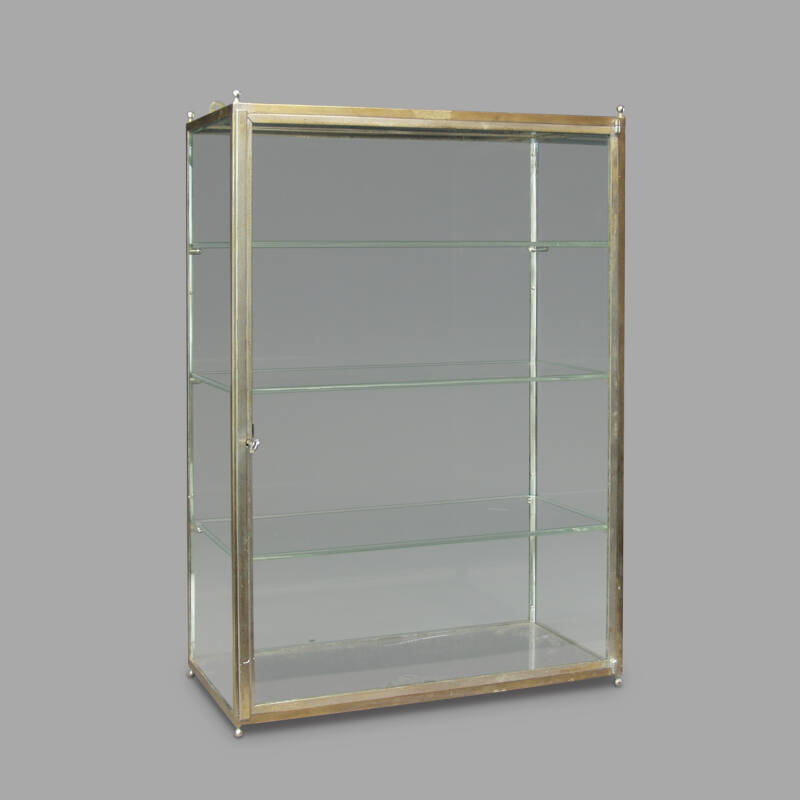 Small Nickel-Plated Brass Display Case, C.1930