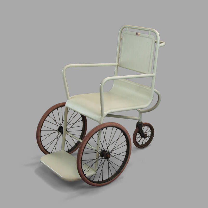 1930s Painted Steel Wheelchair