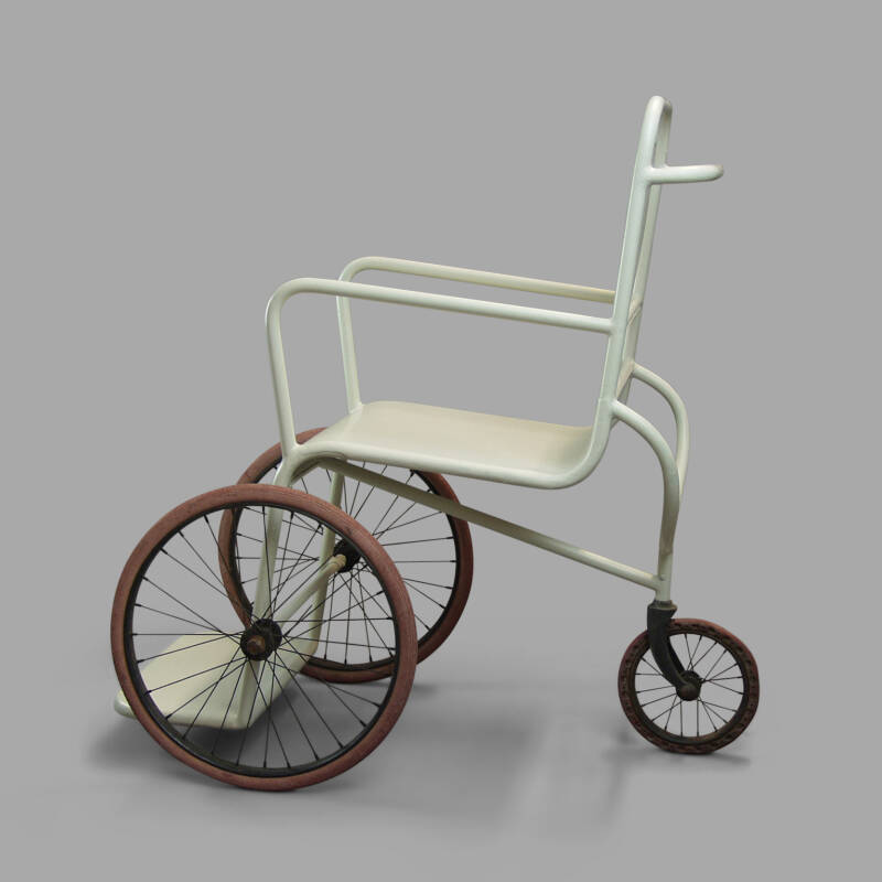 1930s Painted Steel Wheelchair - Image 2