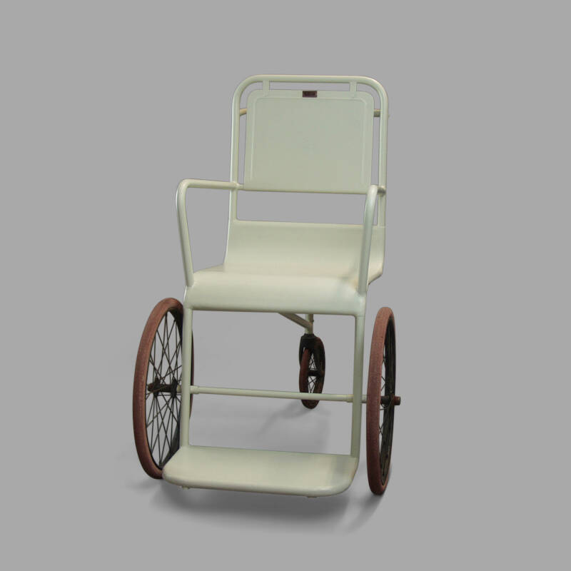 1930s Painted Steel Wheelchair - Image 5