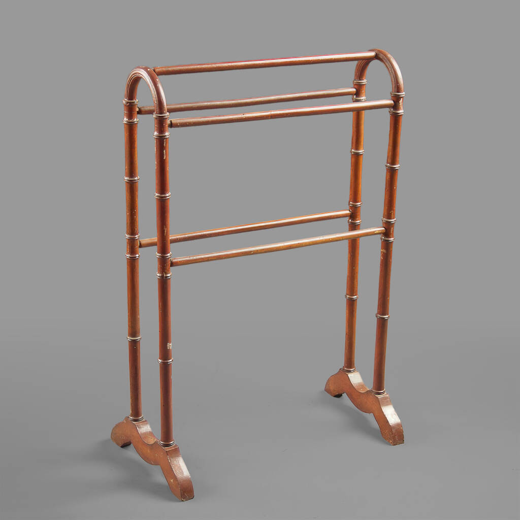 Early XXth C. Bamboo-Style Towel Rack