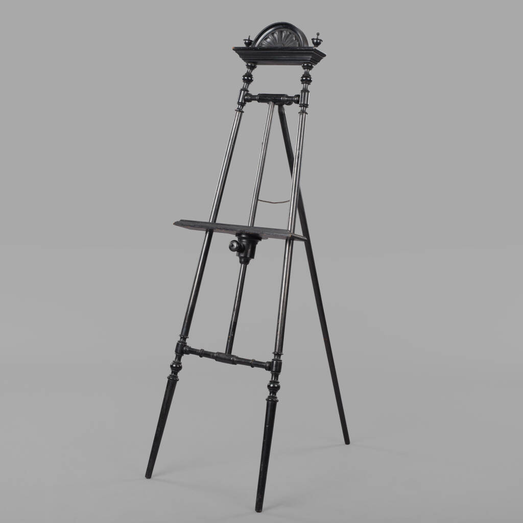 Ebonised display easel, Napoleon III period, circa 1880