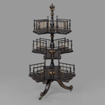 Bibliothèque tournante d’époque Napoléon III